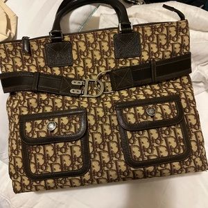 Large patterned vintage Dior tote very unique